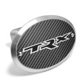 Ram 1500 Trx 3d Logo On Carbon Fiber Look Plate Oval Brushed Silver Billet Aluminum 2 Inch Tow Hitch Cover Official Licensed 