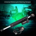 Steering Damper With Bracket Aluminum Universal Motorcycle Stabilizer Linear Reversed Safety Control