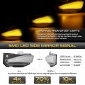 Vipmotoz Led Strip Side Mirror Light Turn Signal Indicator Lamp For 2019-2023 Toyota Corolla Hatchback 20-22 Sedan Chrome