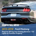 Auto Dynasty 3d Led Bar Smoked Housing Third Rear Tail Brake Light Reverse Lamp Compatible With Ford Mustang 15-18