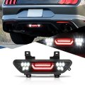 Auto Dynasty 3d Led Bar Smoked Housing Third Rear Tail Brake Light Reverse Lamp Compatible With Ford Mustang 15-18 