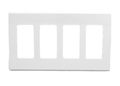 Leviton 80312-sw 4-gang Decora Plus Wallplate Screwless Snap-on Mount White 