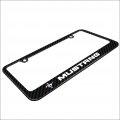 Ipick Image Made For Ford Mustang Black Real 3k Carbon Fiber Glossy Finish License Plate Frame
