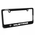 Ipick Image Made For Ford Mustang Black Real 3k Carbon Fiber Glossy Finish License Plate Frame