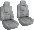 60 40 Split Bench Front Seat Covers For Chevy Colorado Gmc Canyon 2004 To 2012 Black And Gray Poly Cotton Custom Fit 2 Piece 