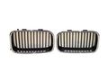 Bundle 92-96 Bmw 3 Series 318 320 325 M3 Grille Chrome W Blk Inserts Lh Rh