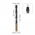 Uxcell 6pcs Jobber Drill Bits 8 5mm Black Nitride Gold Titanium Coated 4341 High Speed Steel Hss 135 Degree Split Point Twist