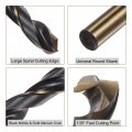 Uxcell 6pcs Jobber Drill Bits 8 5mm Black Nitride Gold Titanium Coated 4341 High Speed Steel Hss 135 Degree Split Point Twist