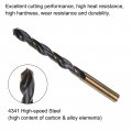 Uxcell 6pcs Jobber Drill Bits 8 5mm Black Nitride Gold Titanium Coated 4341 High Speed Steel Hss 135 Degree Split Point Twist