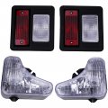 Fridayparts Headlight Tail Light Kit W Bulbs Lens Lamp Skid Steer For Bobcat Loader T450 T550 T590