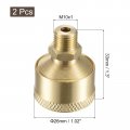 Uxcell Grease Oil Cup Cap M10x1 Male Thread 6ml Brass Machine Parts 2pcs