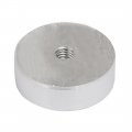 Uxcell 4pcs 30mm Dia 10mm Thickness M6 Thread Aluminum Disc Hardware For Glass Table