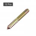 Uxcell 3 8-16x2-3 4 Hanger Bolts 12pcs Double Ended Screws Wood Dowel For Furniture