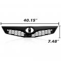 G-plus Mesh Grill Assembly Front Upper Grille Compatible With Toyota Camry Se Xse Sedan 4-door 2012 2013 2014 Matte Black Hood