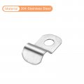 Uxcell 80 Pcs Pipe Strap Fit For 3 16in 5mm 304 Stainless Steel Clamp With 1 Hole Conduit Or Fixing