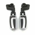 Xkh- Motorcycle Black Chrome Airflow Foot Rest Pegs With 1 2 5 Inch Mounting Bracket For Triumph Rocket Yamaha V-star Roadstar
