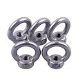 Eowpower 5pcs 304 Stainless Steel M6 Ring Eye Bolts Threaded Nuts