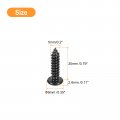 Uxcell 5mm X 20mm Phillips Pan Head Self-tapping Screw 50pcs 304 Stainless Steel Round Wood Full Thread Black