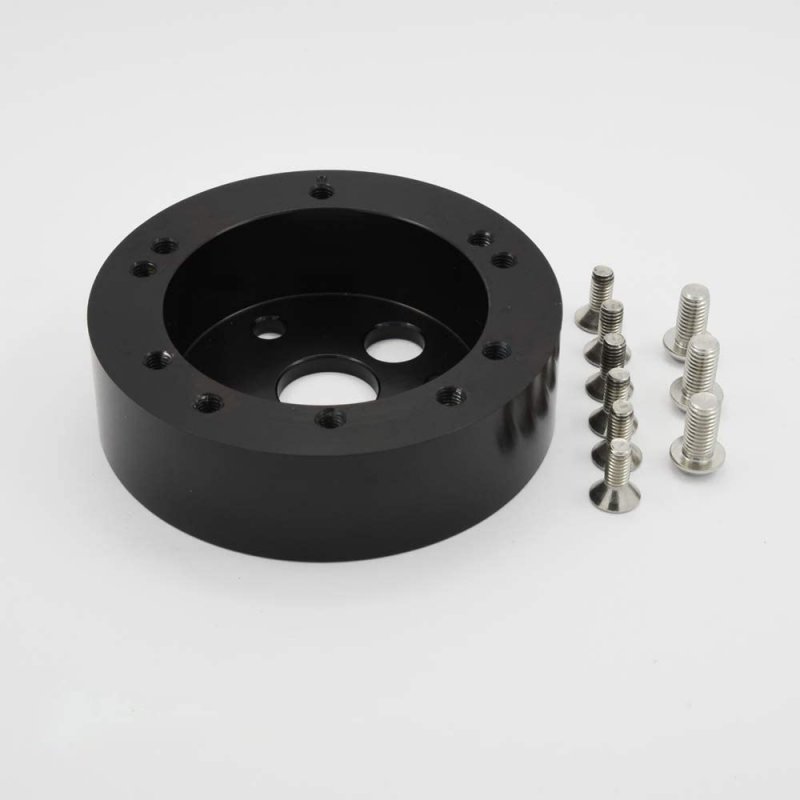 1 Steering Wheel Hub Adapter Conversion Spacer For 5 6 Hole To 3 Black