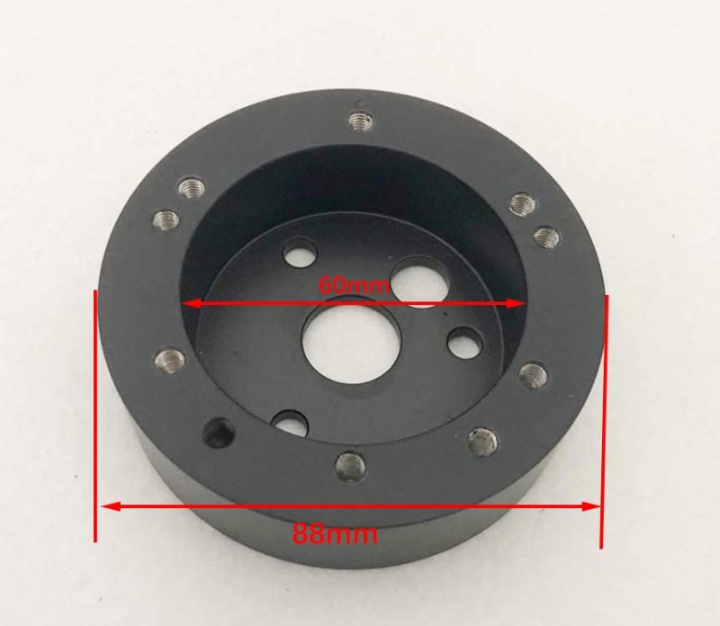 1 Steering Wheel Hub Adapter Conversion Spacer For 5 6 Hole To 3 Black