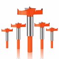 5 Pcs Forstner Drill Bit Set Hex Shank Carbide Tipped Wood Drilling Tool Punching 15mm 20mm 25mm 30mm 35mm 