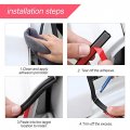 Blau Grun Car Door Weather Seal Strip B-shape Rubber Edge Trim Protector Striping For Auto Self Adhesive Noise Insulation