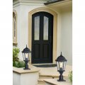 Innosparx 21 H Dusk To Dawn Outdoor Post Lighting Aluminum Black Fixture Hexagonal Vintage Exterior Light Pole Mount 2 Pack 