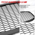 Matte Black Honeycomb Mesh Front Hood Bumper Grille Grill Compatible With Dodge Ram 1500 2500 3500 06-09