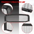 Matte Black Honeycomb Mesh Front Hood Bumper Grille Grill Compatible With Dodge Ram 1500 2500 3500 06-09