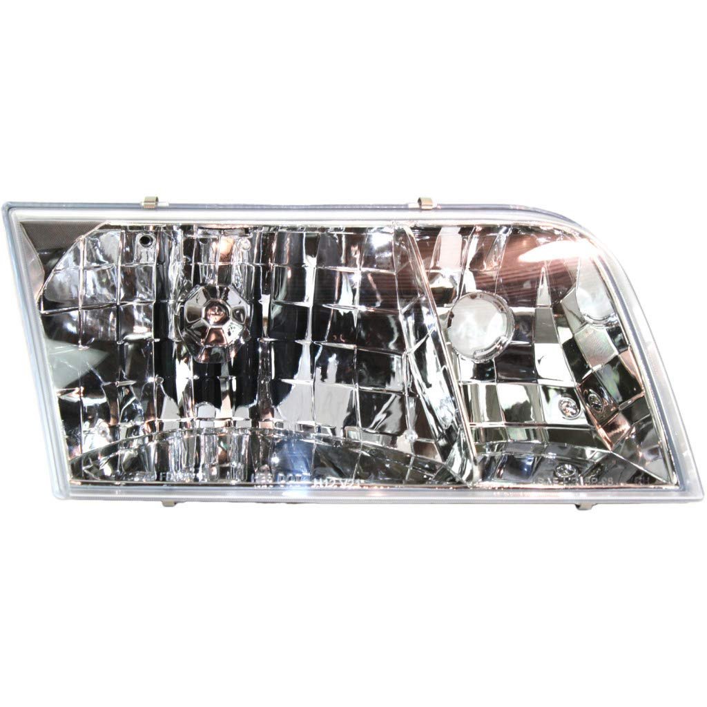Ford Crown Victoria 1998 2011 Headlight Assembly Passenger Side Clear Lens With Halogen Bulb Replacement For Fo2503200 And