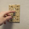 Africa Animal Silhouettes All Over Pattern Plastic Wall Decor Toggle Light Switch Plate Cover 