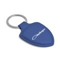 Dodge Challenger Classic Blue Shield-shape Style Genuine Leather Key Chain Official Licensed