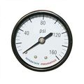 Interstate Pneumatics G2112-160 2 160 Psi 1 4 Npt Rear Mount Pressure Gauge 