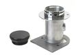 2 50 In Remote Fuel Filler Straight Neck Aluminum With Billet Cap For 5 Hose And 1 8 Npt Vent Bung 