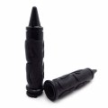 Hongk- Black Flame Rubber Hand Grips 1 25mm For Chopper H-d Suzuki Kawasaki P N Mt291-007b
