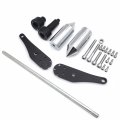Httmt- Chrome Spike Frame Slider Protector W Mounting Bolt Compatible With 06-07 Kawasak Zx 10r P N Mt290-035-cd