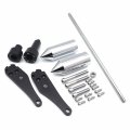 Httmt- Chrome Spike Frame Slider Protector W Mounting Bolt Compatible With 06-07 Kawasak Zx 10r P N Mt290-035-cd