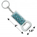 Graphics More Panda And Bamboo Pattern Keychain Rectangle Chrome Plated Metal Bottle Cap Opener