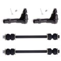 4-piece Outer Tie Rod End Sway Bar Link Fit 2006-2010 Ford Explorer For Mercury Mountaineer 