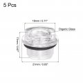 Uxcell Air Compressor Oil Level Gauge Sight Glass G3 8 Male Threaded Liquid Indicator Window 5pcs