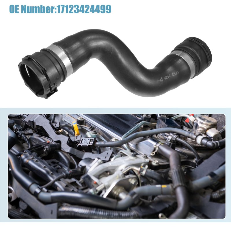 Acropix Engine Radiator Coolant Heater Hose Water Pipe Fit For Bmw X3 0si 3 0l L6 Gas 2007-2008 No 17123424499- Pack Of 1