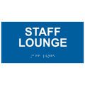 Compliancesigns Acrylic Ada Braille Room Name Sign 8 X 4 In Blue 