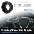 70mm Steering Wheel Hub Adapter Plate Quick Release Kit For 13 14 Inch Aluminum Black
