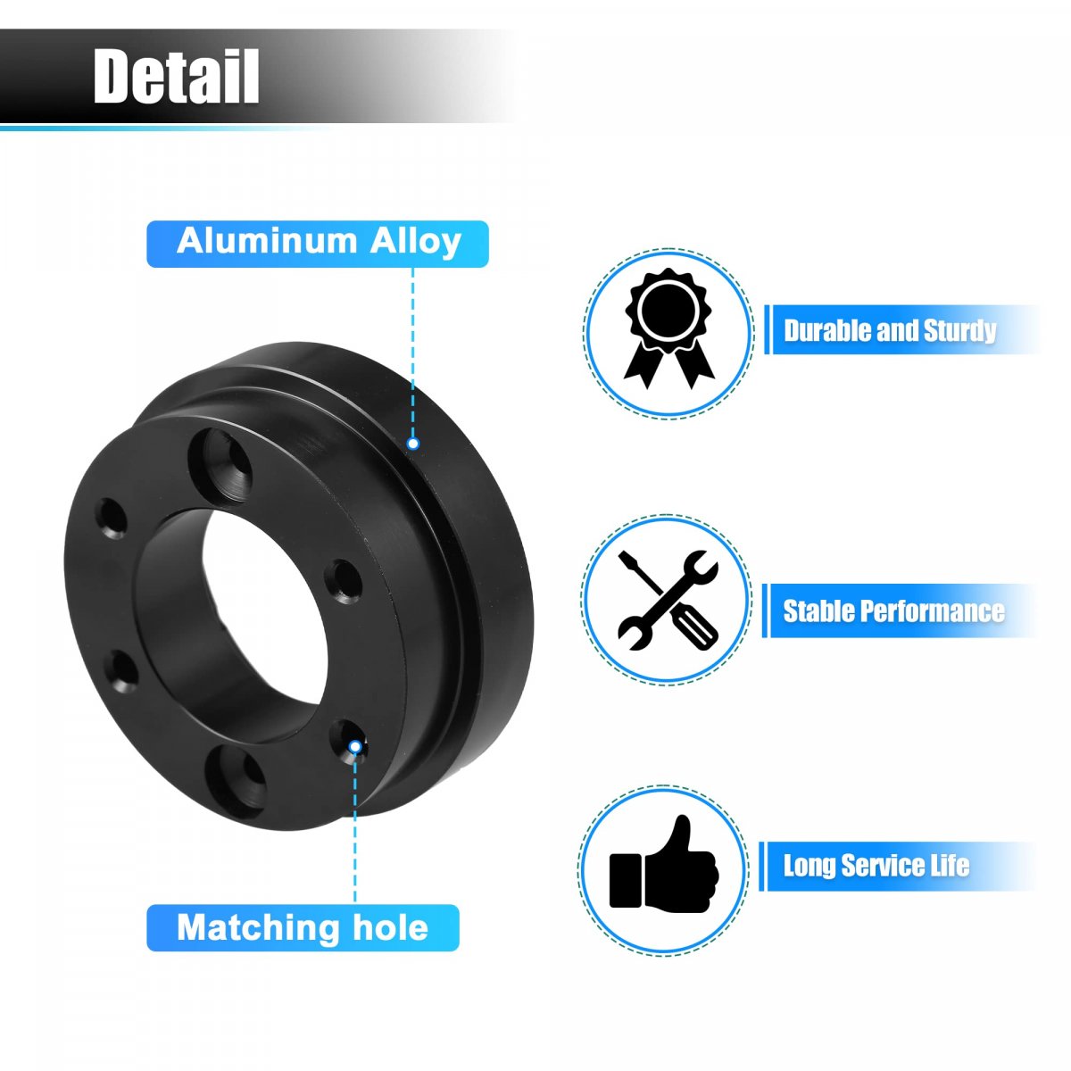 70mm Steering Wheel Hub Adapter Plate Quick Release Kit For 13 14 Inch Aluminum Black