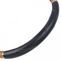 Bdk Black Wood Grain Soft Leather Grip Big Rig Steering Wheel Cover For Trucks 18 Inch Large Light Wood