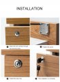 Mromax Drawer Cabinet Lock Cylinder Diameter Zinc Alloy Keyed Alike 1pcs