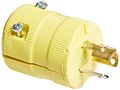 Hubbell Hbl4723vy Locking Valise Plug 15 Amp 125v L5-15p Yellow 