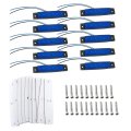 Usonline911 10pcs Blue 6 Leds 120 Lumens Pods Rock Underbody Wheel Lights Fit For Decorate Night Boat Center Console Golf Cart