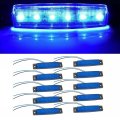Usonline911 10pcs Blue 6 Leds 120 Lumens Pods Rock Underbody Wheel Lights Fit For Decorate Night Boat Center Console Golf Cart