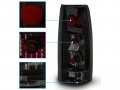 Amerilite For Chevy Gmc Fullsize C K 1500 2500 3500 Silverado Sierra Suburban Crystal Black Smoke Replacement Brake Tail Lights